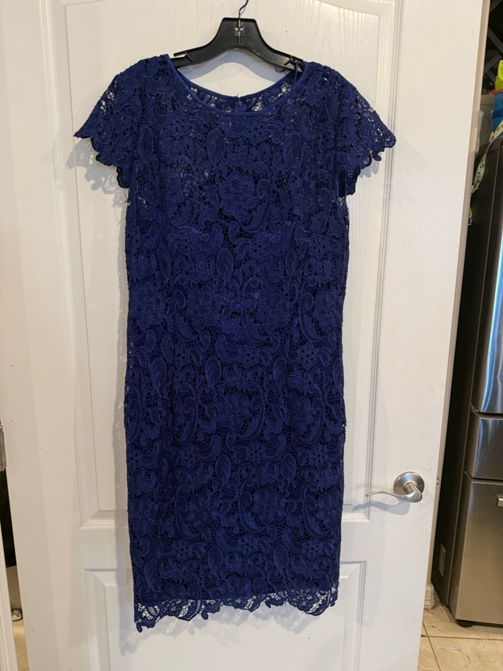 Patra blue Lace Formal Sheath Dress Wedding cocktail Party Womens plus sz 18